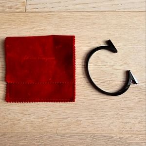 Great condition Salvatore Ferragamo Gancini bangle in gunmetal